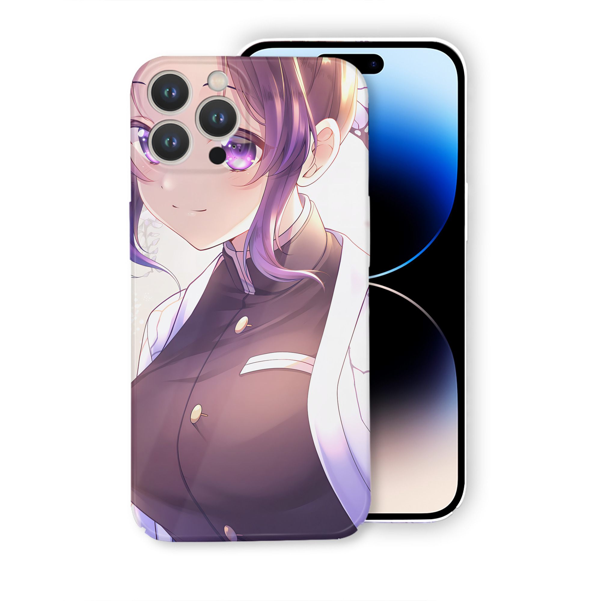 （画像用） 鬼滅の刃（きめつのやいば）蟲柱-胡蝶 しのぶ／こちょう しのぶ Kochou Shinobu 【iPhone 14シリーズ対応】ハードケース